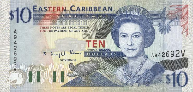 Ost Karibik / East Caribbean P.32v 10 Dollars (1994) (1) 