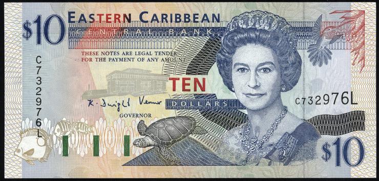 Ost Karibik / East Caribbean P.32l 10 Dollars (1994) (1) 