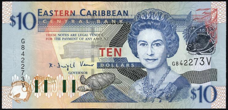 Ost Karibik / East Caribbean P.43v 10 Dollars (2003) (1) 