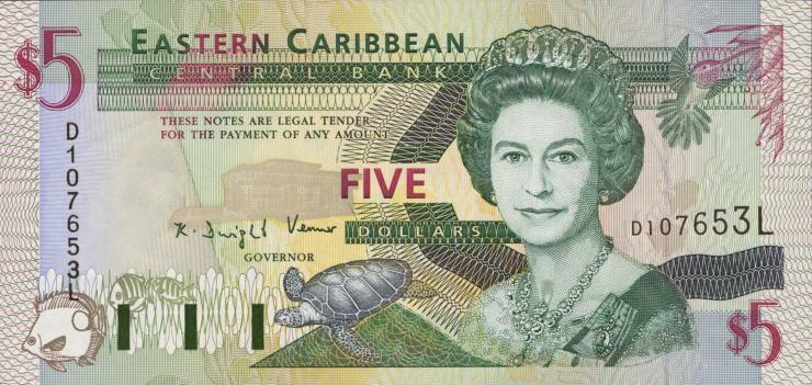 Ost Karibik / East Caribbean P.31l 5 Dollars (1994) (1) 