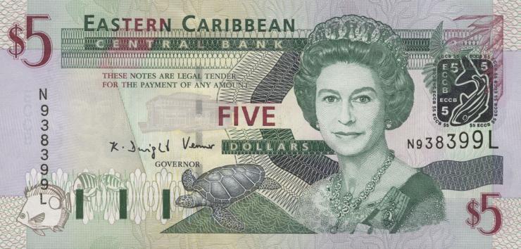 Ost Karibik / East Caribbean P.42l 5 Dollars (2003) (1) 