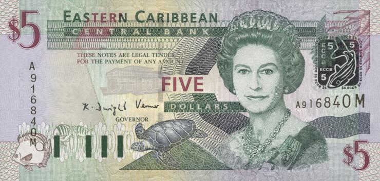Ost Karibik / East Caribbean P.42m 5 Dollars (2003) (1) 