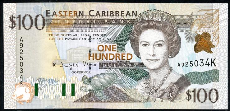 Ost Karibik / East Caribbean P.36k 100 Dollars (1996) (1) 