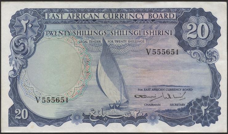 Ost Afrika / East Africa P.47 20 Shillings (1964) (2) 