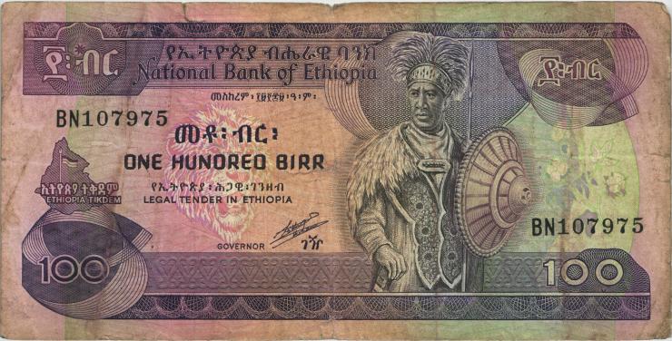 Äthiopien / Ethiopia P.45b 100 Birr (1991) (4) 