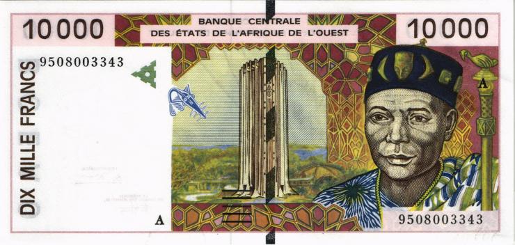 West-Afr.Staaten/West African States P.114Ac 10000 Francs 1995 (1) 