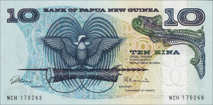 Papua-Neuguinea / Papua New Guinea P.07 10 Kina (1985) (1) 