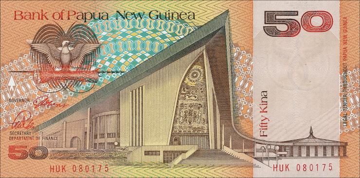 Papua-Neuguinea / Papua New Guinea P.11a 50 Kina (1989) (1) 