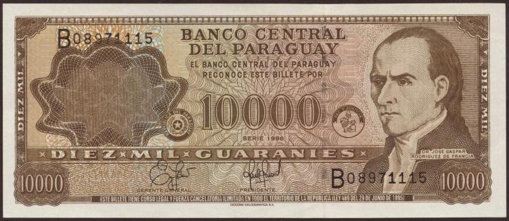 Paraguay P.216a 10000 Guaranies 1998 (1) 