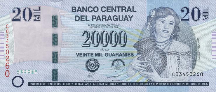 Paraguay P.230b 20000 Guaranies 2009 (1) 