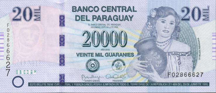 Paraguay P.238a 20000 Guaranies 2015 (1) 