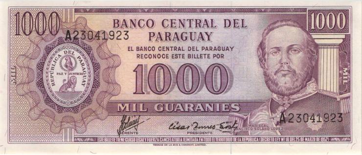 Paraguay P.207 1000 Guaranies (1982) (1) 