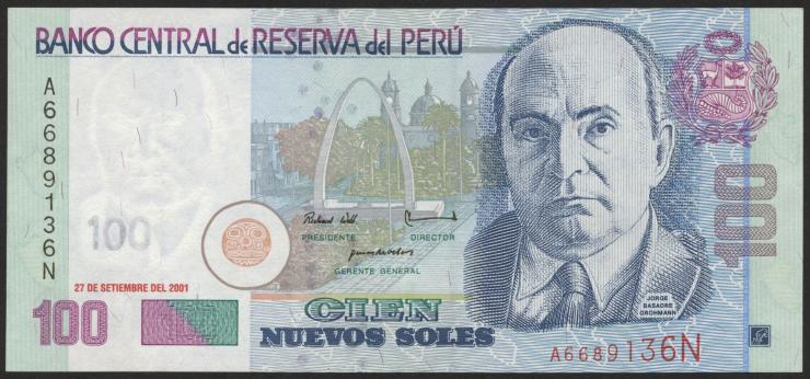 Peru P.178a 100 Nuevos Soles 2001 (1) 