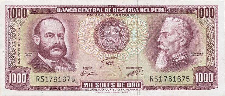 Peru P.111 1000 Soles de Oro 1975 (1) 