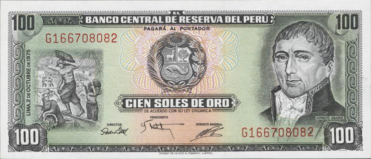 Peru P.108 100 Soles de Oro 1975 (1) 