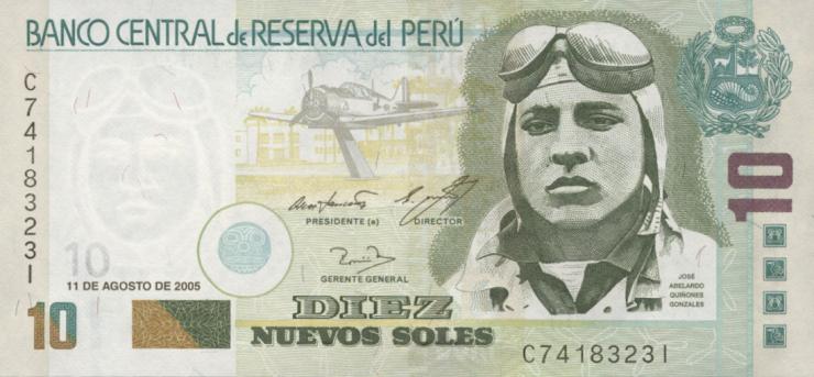 Peru P.179a 10 Nuevos Soles 2005 (1) 