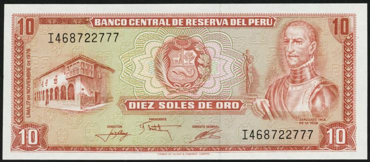 Peru P.112 10 Soles de Oro 1976 (1) 