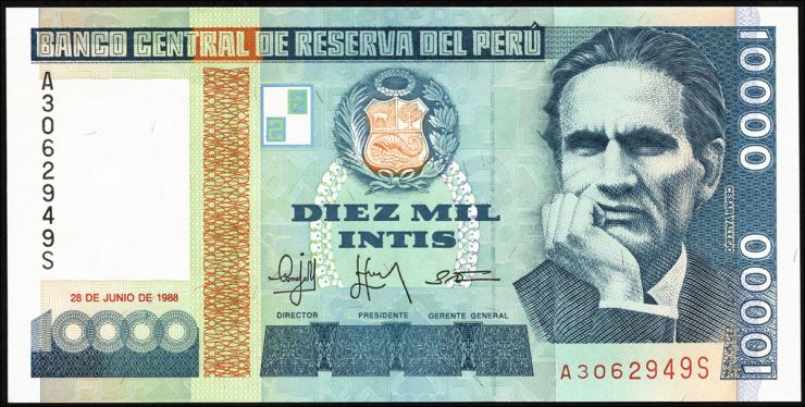 Peru P.140 10000 Intis 1988 (1) 