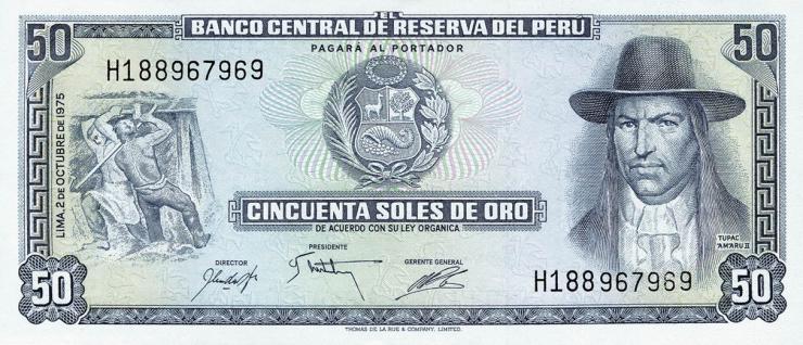 Peru P.107 50 Soles de Oro 1975 (1) 