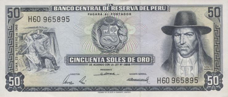 Peru P.094 50 Soles de Oro 1968 (1) 