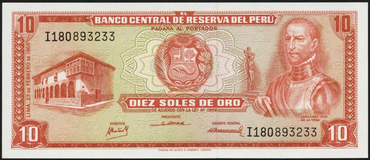Peru P.093 10 Soles de Oro 1968 (1) 