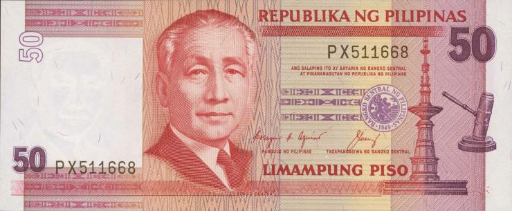 Philippinen / Philippines P.171b 50 Piso (1987) (1) 