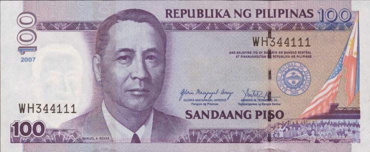 Philippinen / Philippines P.194b 100 Piso 2007 (1) 