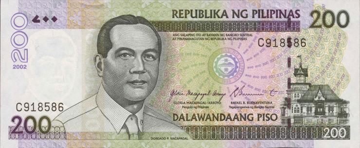 Philippinen / Philippines P.195a 200 Piso 2002 (1) 