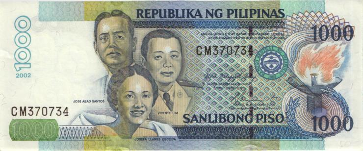 Philippinen / Philippines P.197a 1000 Piso 2002 (1) 