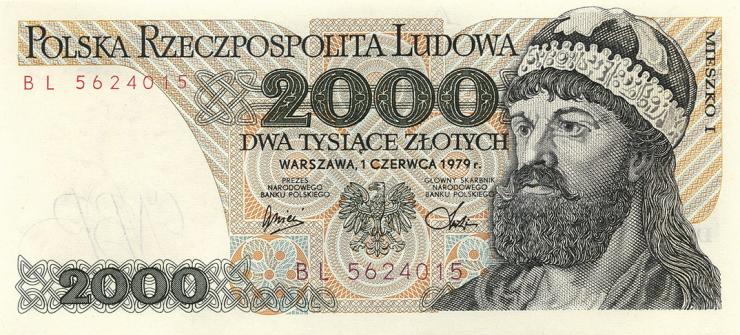 Polen / Poland P.147b 2000 Zlotych 1979 (1) 