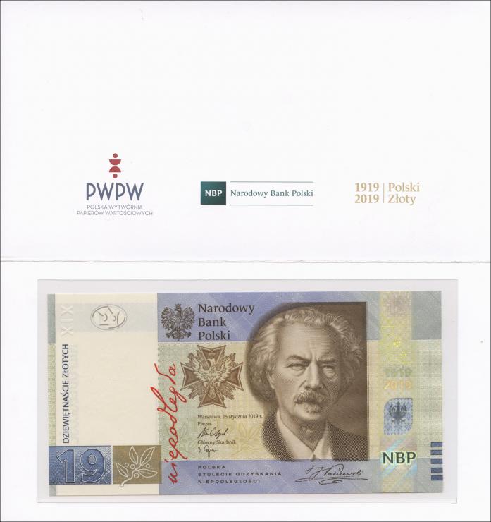 Polen / Poland P.193 19 Zlotych 2019 Gedenkbanknote (1) 