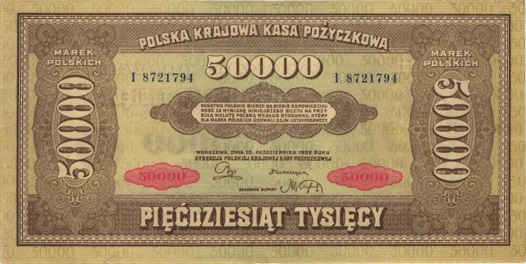 Polen / Poland P.033 50.000 Marek 1922 (2) 
