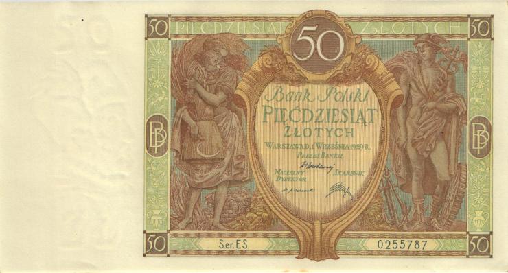 Polen / Poland P.071 50 Zlotych 1929 (1/1-) 