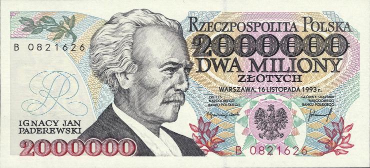 Polen / Poland P.163 2.000.000 Zlotych 1993 Serie B (1) 