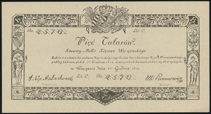 Polen / Poland P.A14 5 Talarow 1810 (Faksimile 1968) (1/1-) 