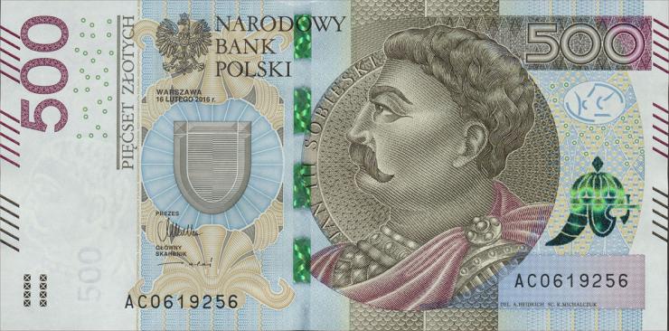 Polen / Poland P.190a 500 Zlotych 2016 (1) 