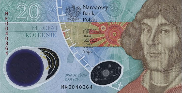 Polen / Poland P.neu 20 Zlotych 2022 "Kopernikus" im Folder (1) 