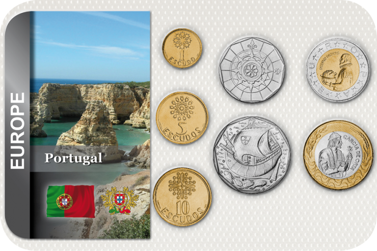 Kursmünzensatz Portugal / Coin Set Portugal 