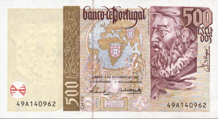 Portugal P.187b 500 Escudos 11.9.1997 (1) 