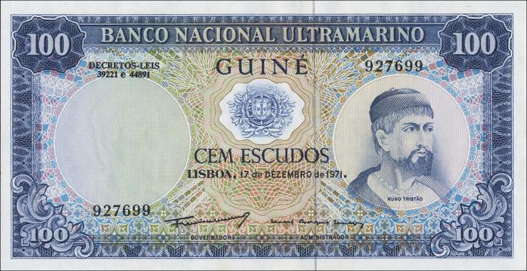 Port. Guinea P.45 100 Escudos 1971 (1) 
