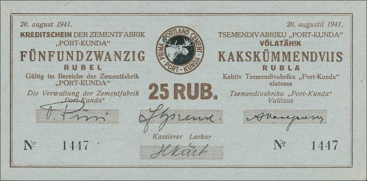 Estland / Estonia ES17a: 25 Rubel 1941 (2) 