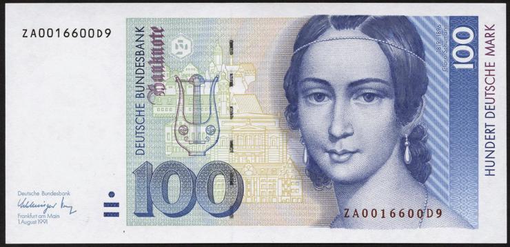 R.300b 100 DM 1991 ZA Ersatznote (1) 