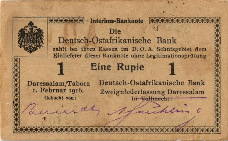 R.928m: Deutsch-Ostafrika 1 Rupie 1916 S2 (1-) 