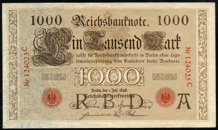 R.018 1000 Mark 1898 (3/2) 