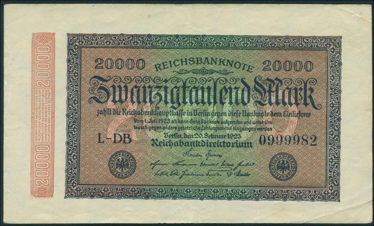 R.084f: 20000 Reichsmark 1923 (2) 