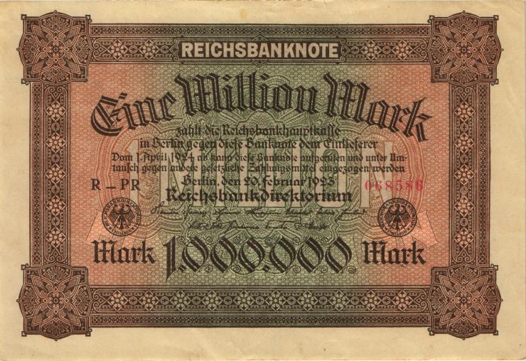 R.085a: 1 Million Mark 1923 (2) 