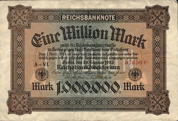 R.085a: 1 Million Mark 1923 (3) 