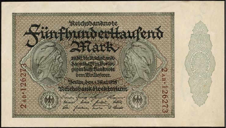 R.087e 500.000 Mark 1923 Firmendruck (1-) 