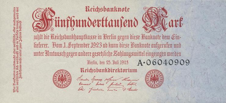 R.091a: 500.000 Mark 1923 Reichsdruck (1) 