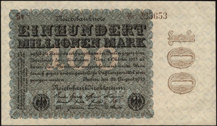 R.106j 100 Mio. Mark 1923 (1-) 